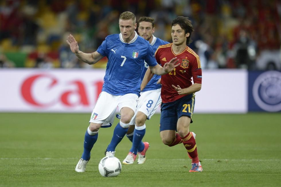 Imágenes de la final de la Eurocopa 2012, en la que se enfrentan las selecciones española e italiana