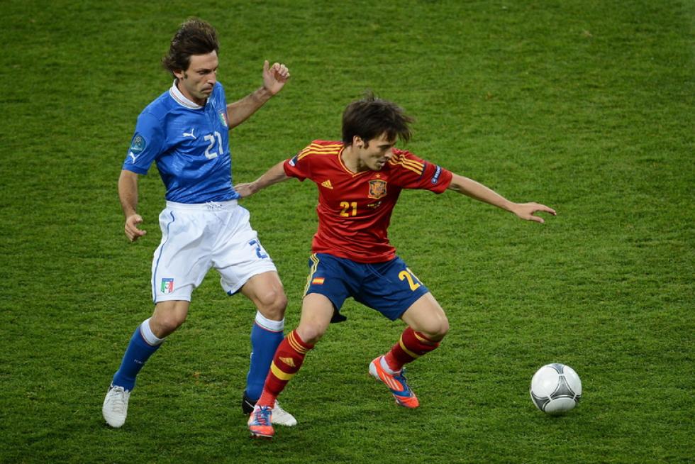 Imágenes de la final de la Eurocopa 2012, en la que se enfrentan las selecciones española e italiana