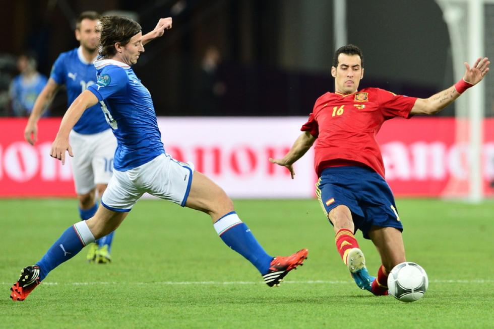 Imágenes de la final de la Eurocopa 2012, en la que se enfrentan las selecciones española e italiana