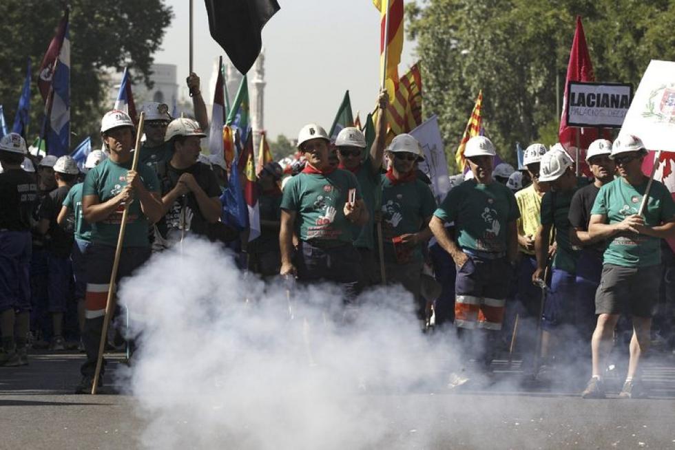 Manifestación minera en Madrid