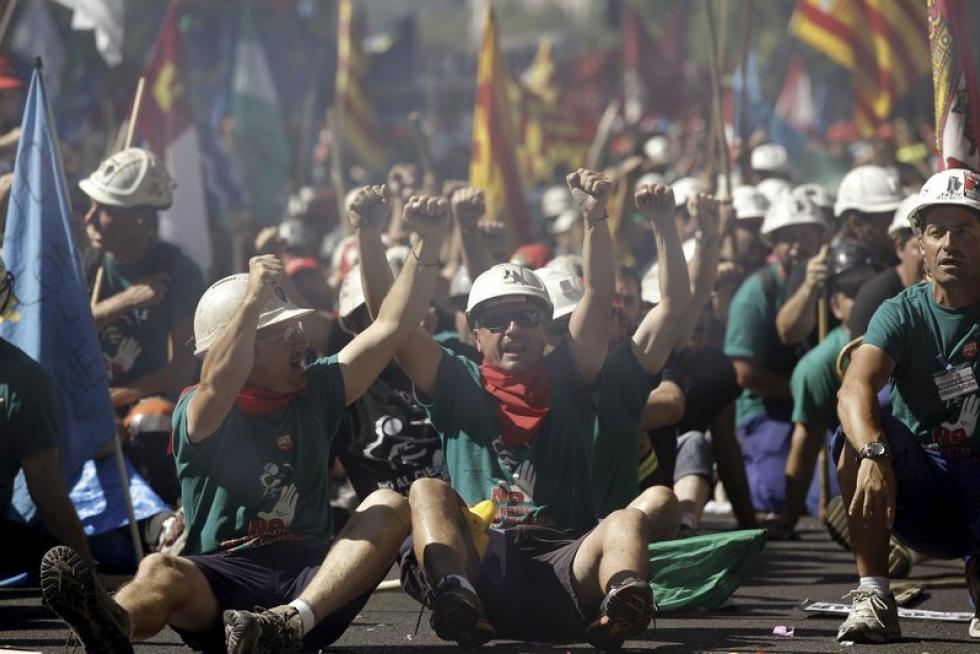 Manifestación minera en Madrid