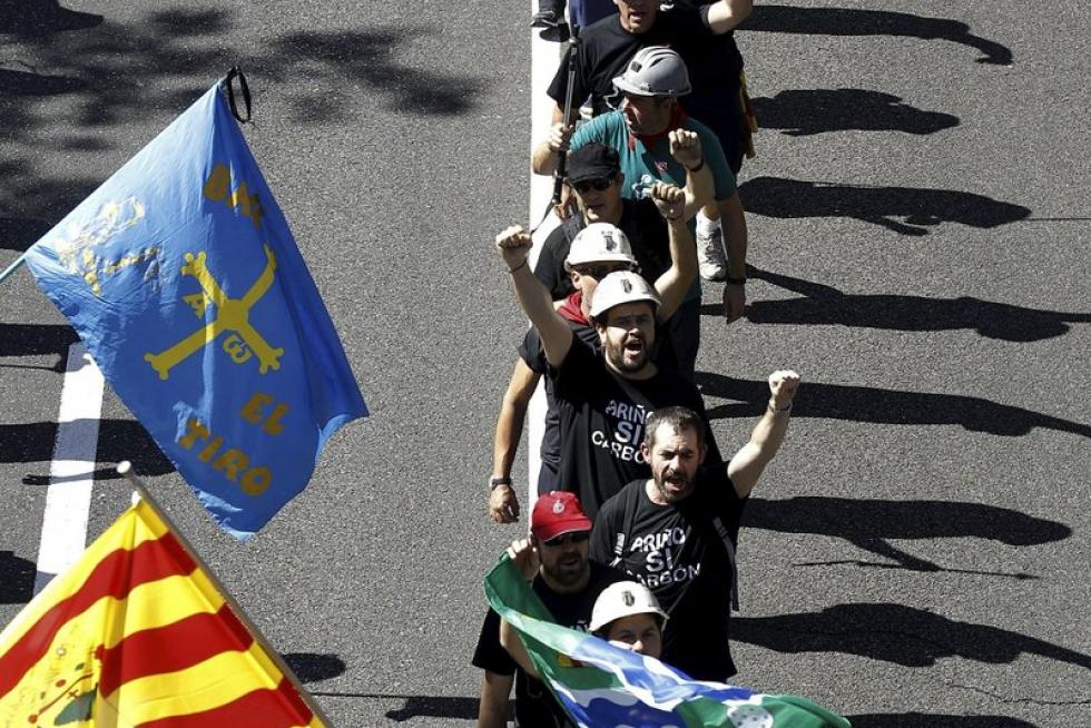 Manifestación minera en Madrid