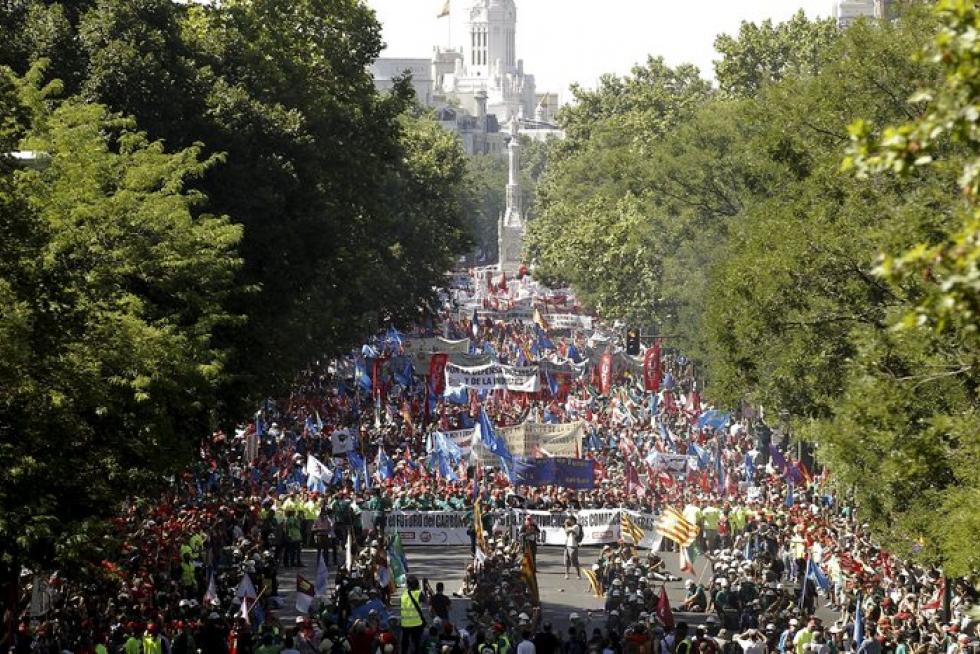 La marcha minera llega a Madrid