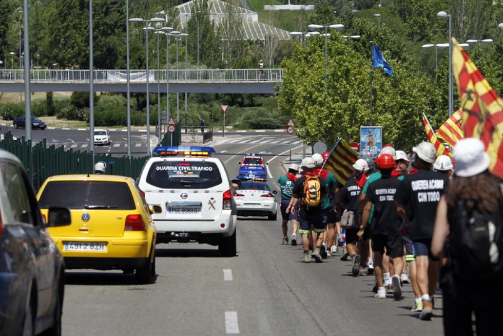 La marcha minera llega a Madrid