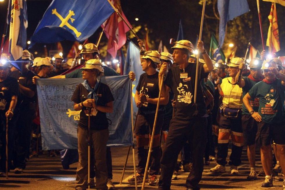 La marcha minera llega a Madrid