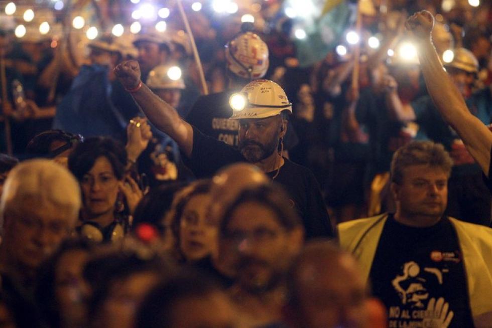 La marcha minera llega a Madrid