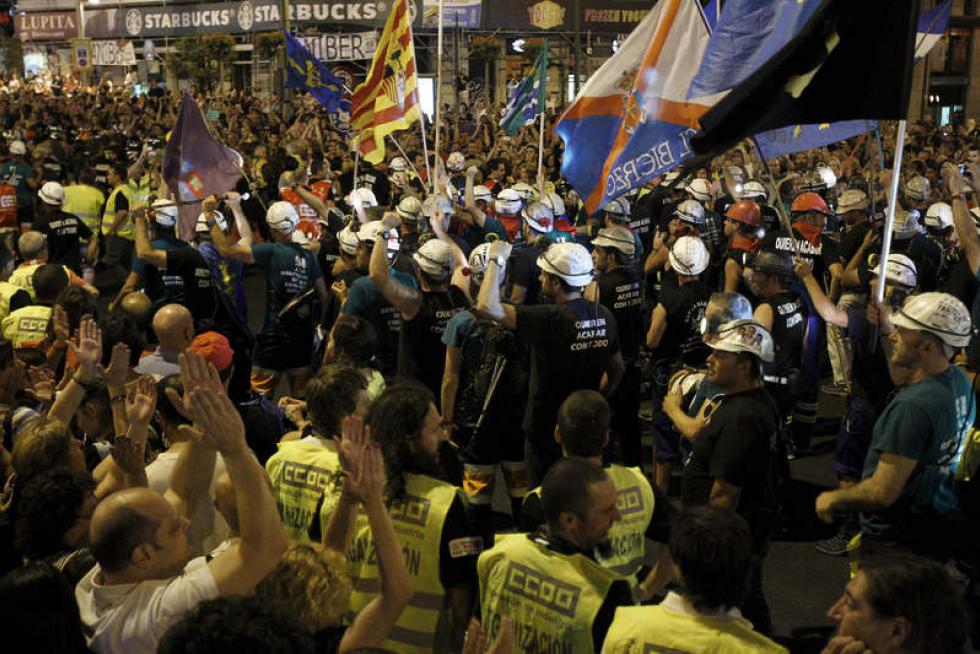 La marcha minera llega a Madrid