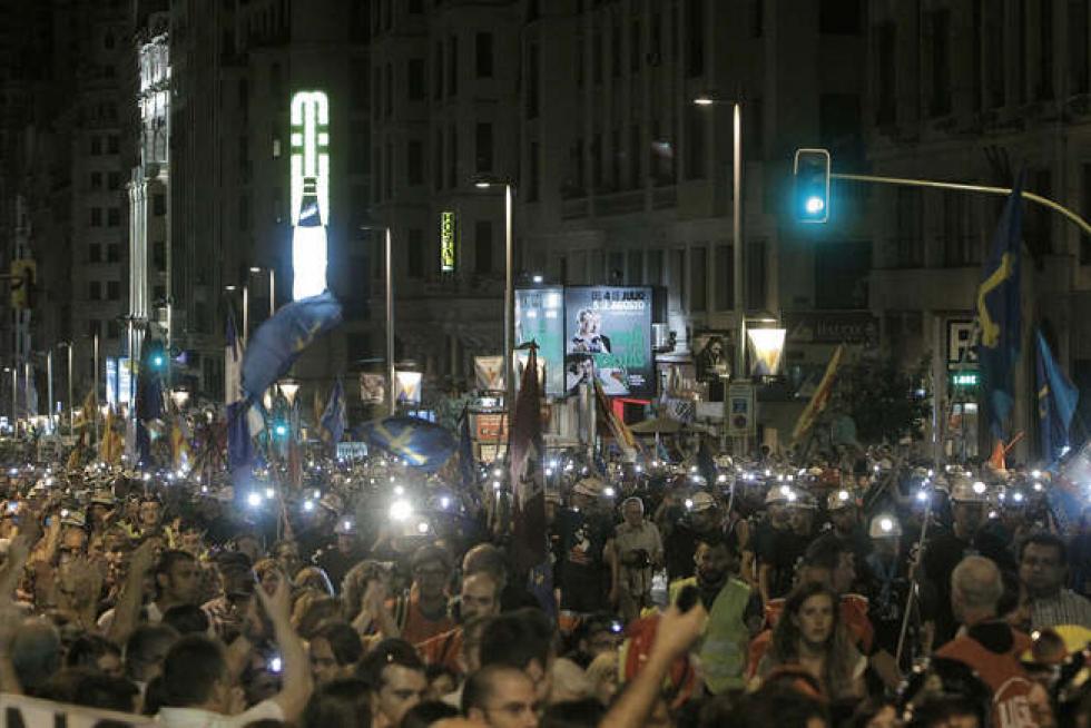 La marcha minera llega a Madrid
