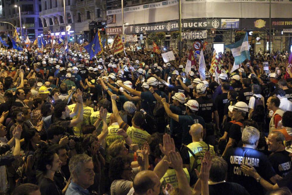La marcha minera llega a Madrid