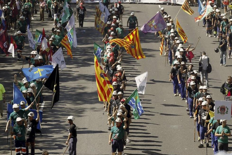 Manifestación minera en Madrid
