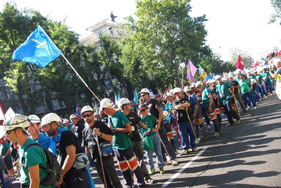 Manifestación minera en Madrid