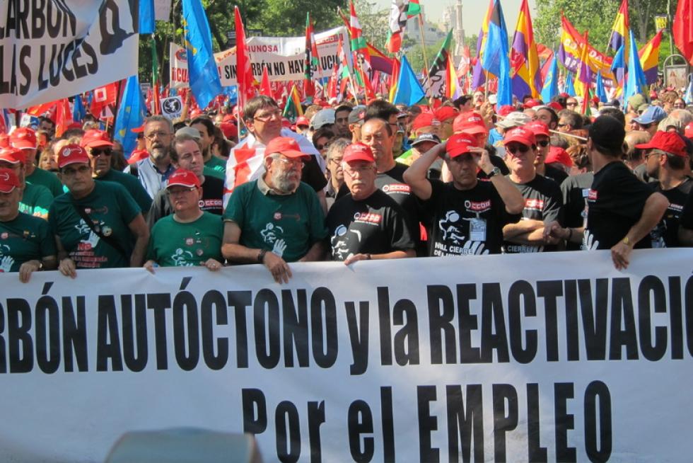 Manifestación minera en Madrid