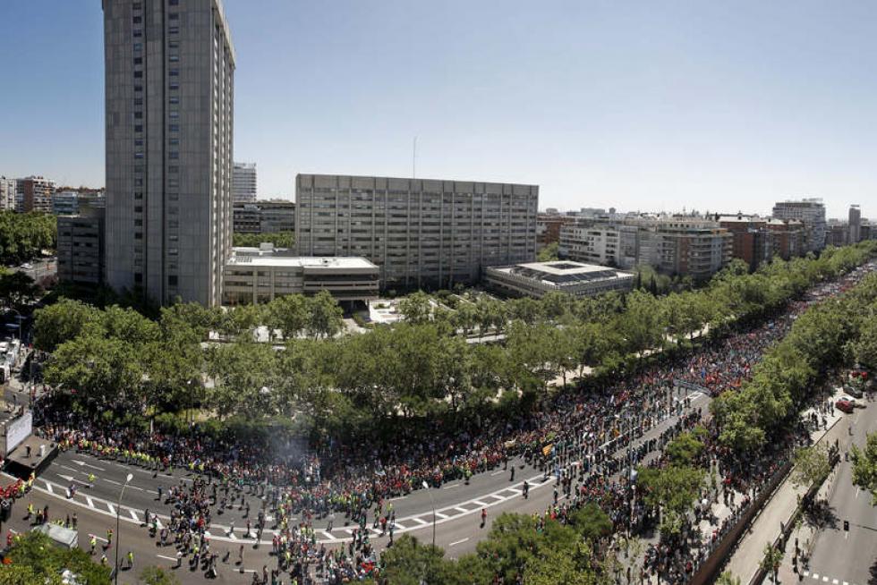Manifestación minera en Madrid