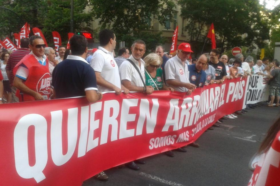 Protestas de los trabajadores contra los recortes del Ejecutivo