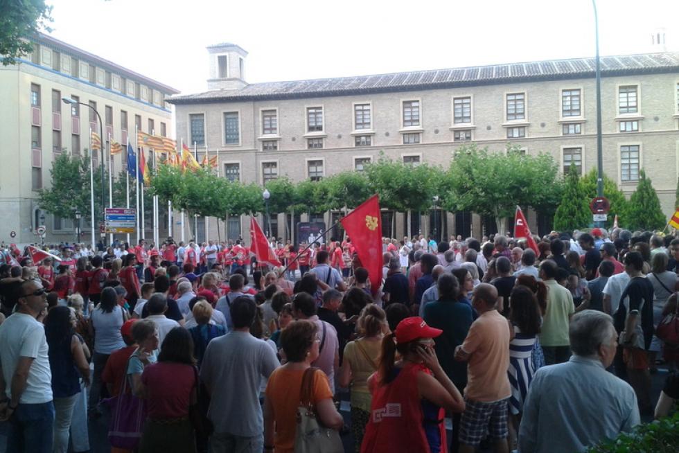 Protestas de los trabajadores contra los recortes del Ejecutivo