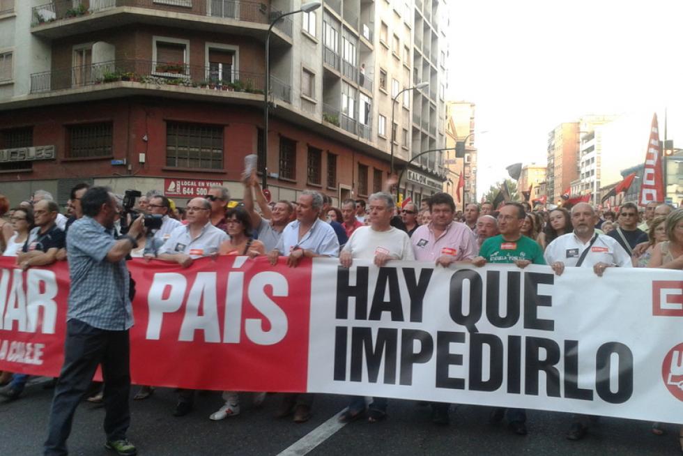 Protestas de los trabajadores contra los recortes del Ejecutivo
