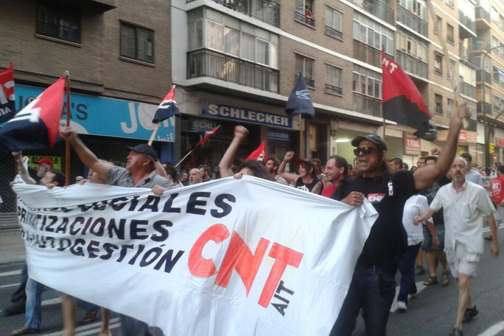 Protestas de los trabajadores contra los recortes del Ejecutivo