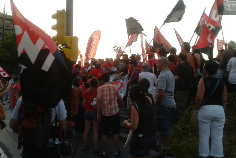Protestas de los trabajadores contra los recortes del Ejecutivo