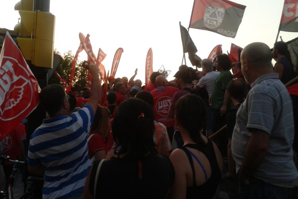 Protestas de los trabajadores contra los recortes del Ejecutivo