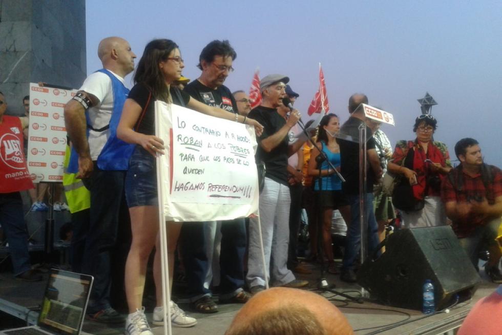 Protestas de los trabajadores contra los recortes del Ejecutivo