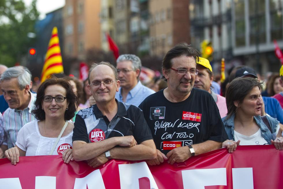 Protestas de los trabajadores contra los recortes del Ejecutivo