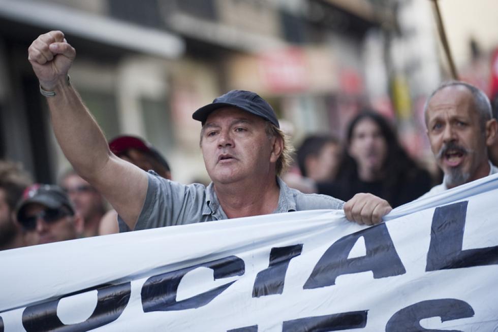 Protestas de los trabajadores contra los recortes del Ejecutivo