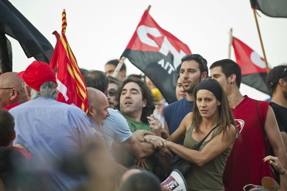 Protestas de los trabajadores contra los recortes del Ejecutivo