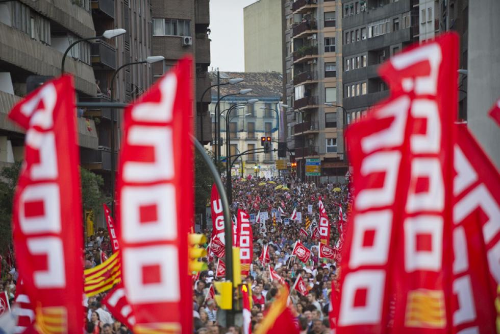 Protestas de los trabajadores contra los recortes del Ejecutivo
