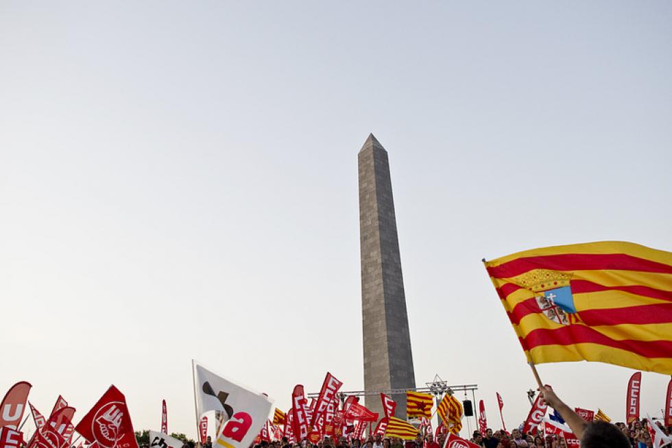 Protestas de los trabajadores contra los recortes del Ejecutivo