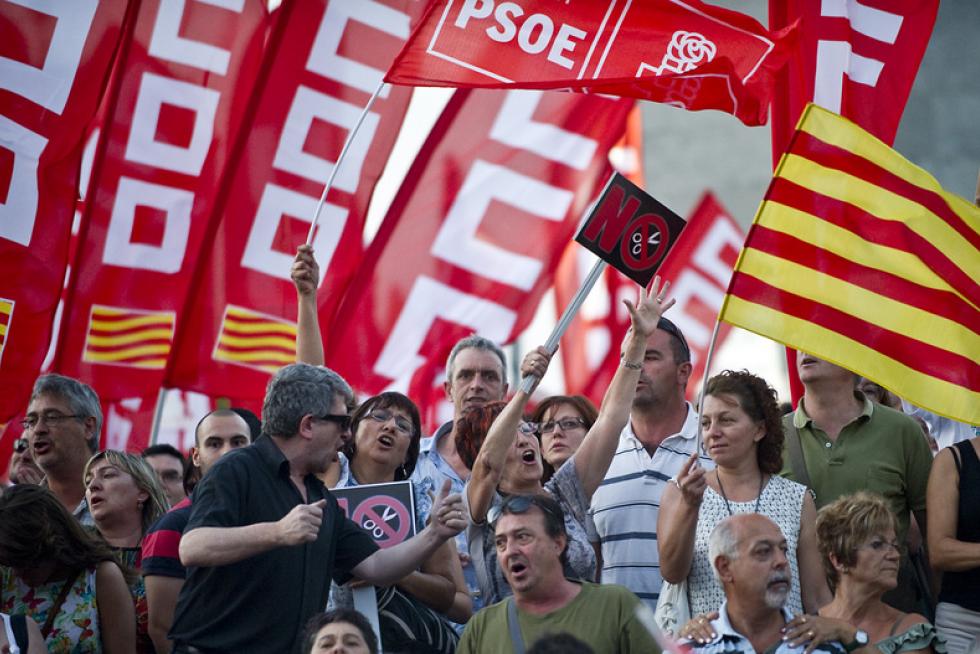 Protestas de los trabajadores contra los recortes del Ejecutivo