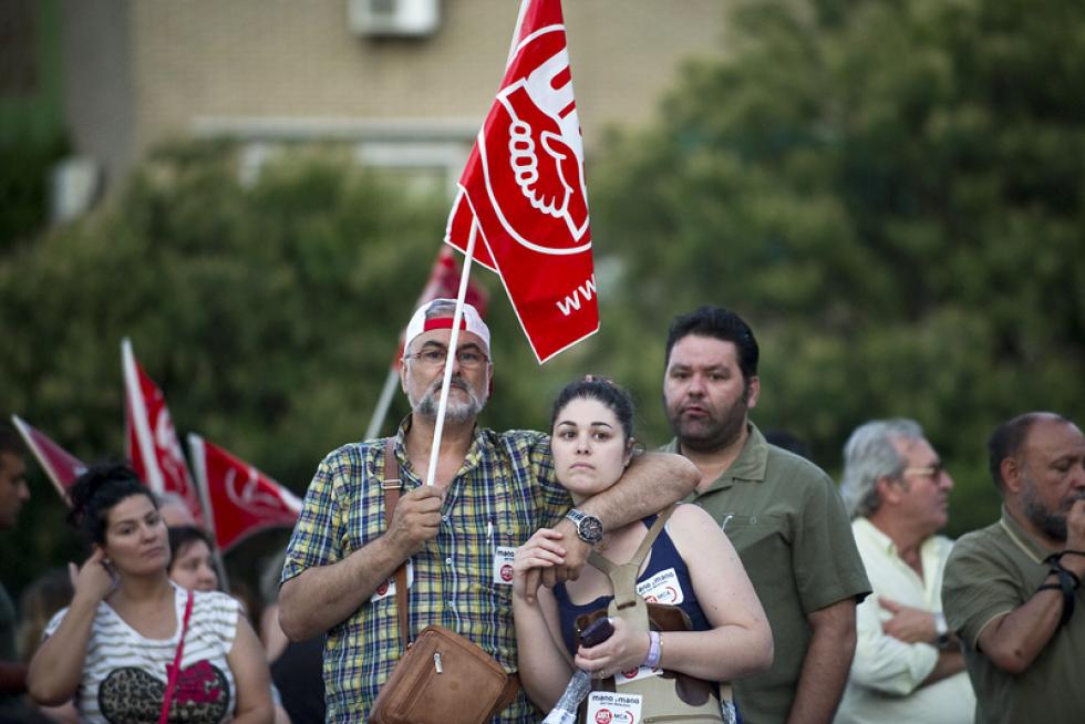 Protestas de los trabajadores contra los recortes del Ejecutivo