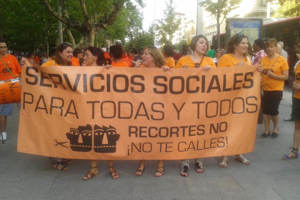 Protestas de los trabajadores contra los recortes del Ejecutivo