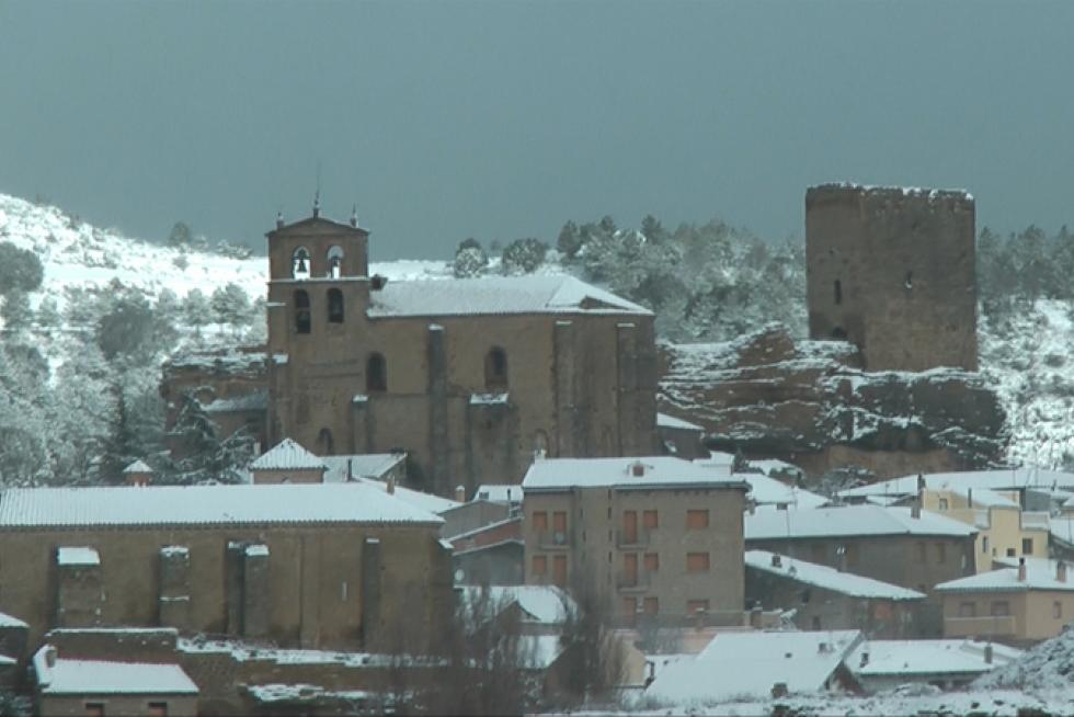 La nevada, en el municipio de Luesia