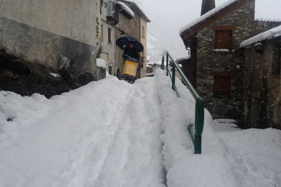 Nieve en Biescas