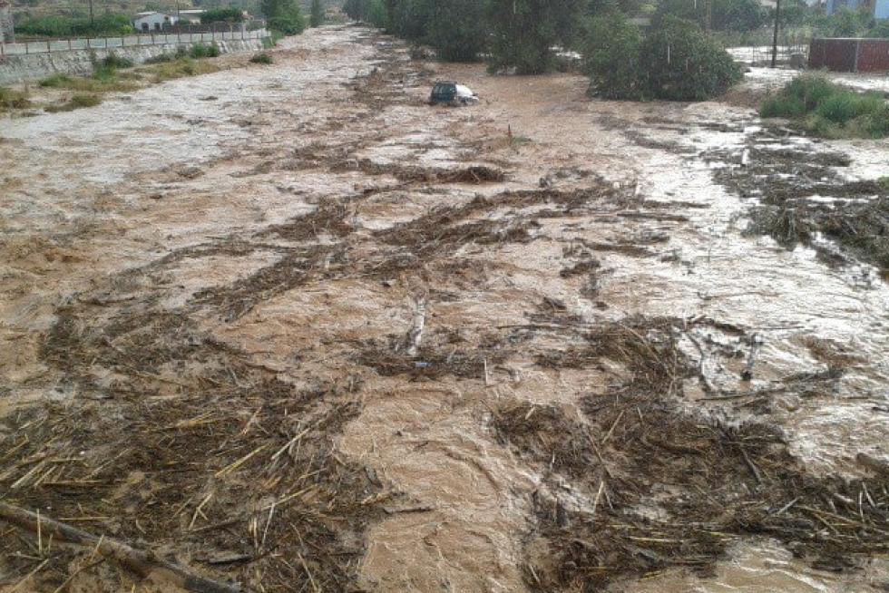 Las fuertes tormentas dejan al menos un desaparecido en Oliete