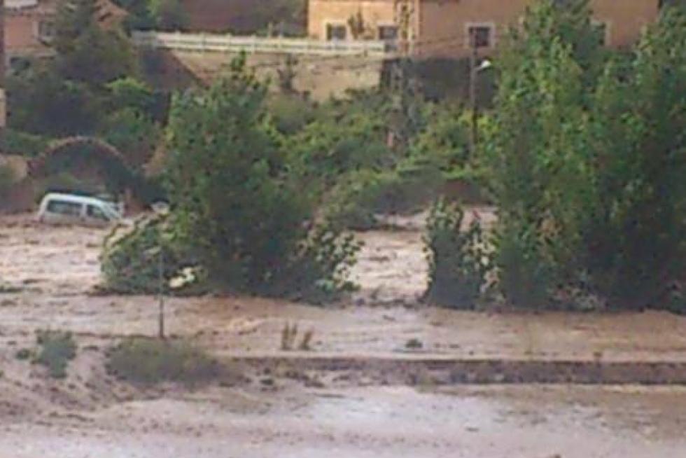 Las fuertes tormentas dejan al menos un desaparecido en Oliete
