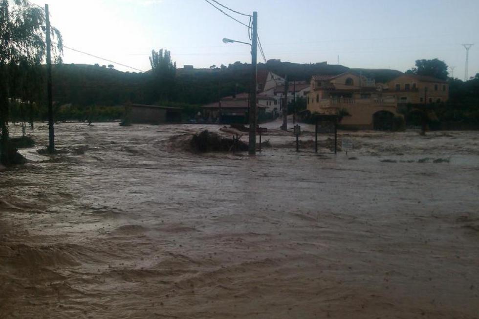 Las fuertes tormentas dejan al menos un desaparecido en Oliete