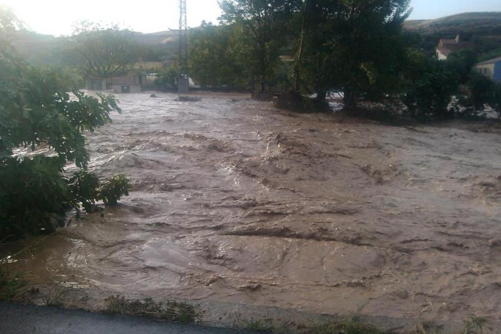 Las fuertes tormentas dejan al menos un desaparecido en Oliete