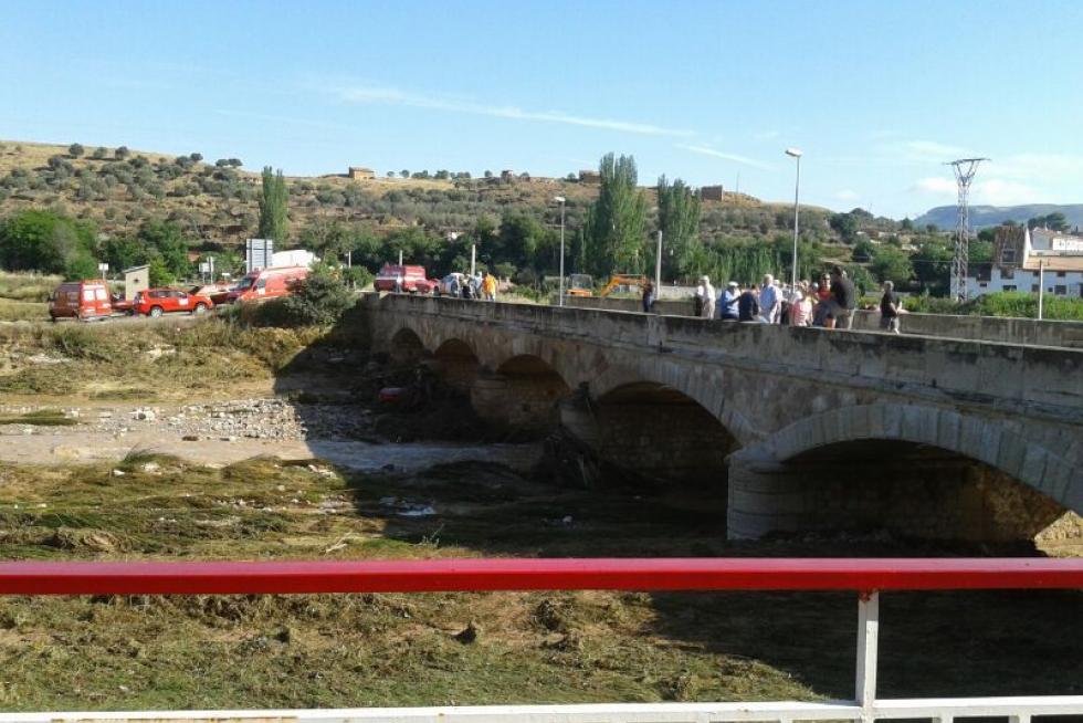 Las fuertes tormentas dejan al menos un desaparecido en Oliete