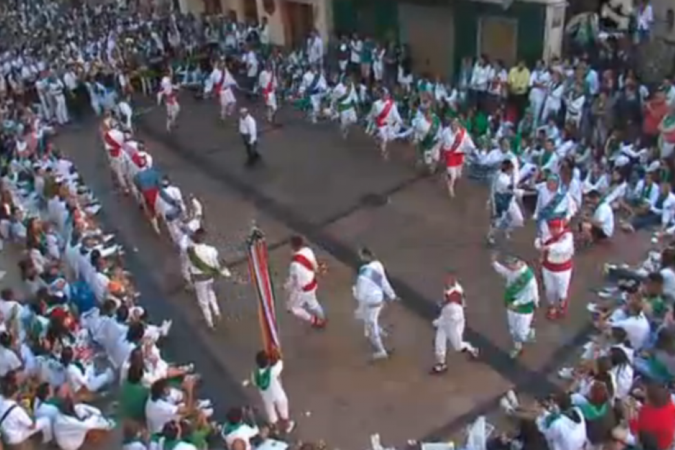 Los danzantes, en el día grande de San Lorenzo