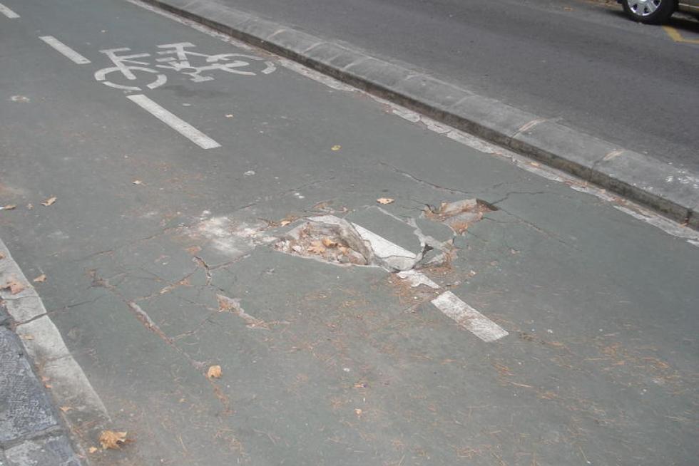 ¡Vaya carril bici!