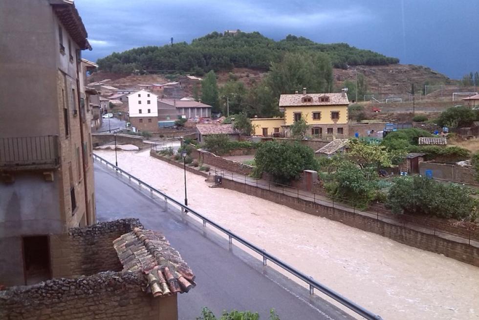 Río Riguel, a su paso por Uncastillo