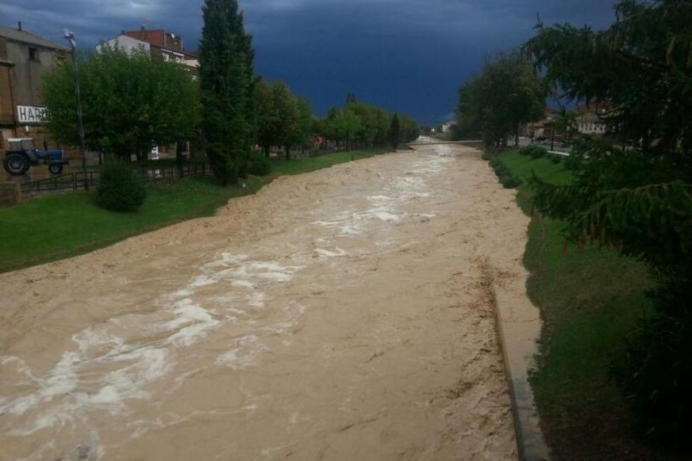 El río Riguel, a su paso por Sádaba
