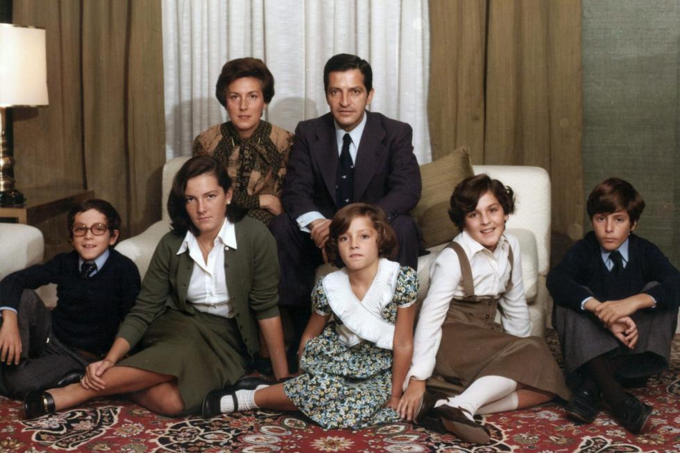 Adolfo Suárez y su familia