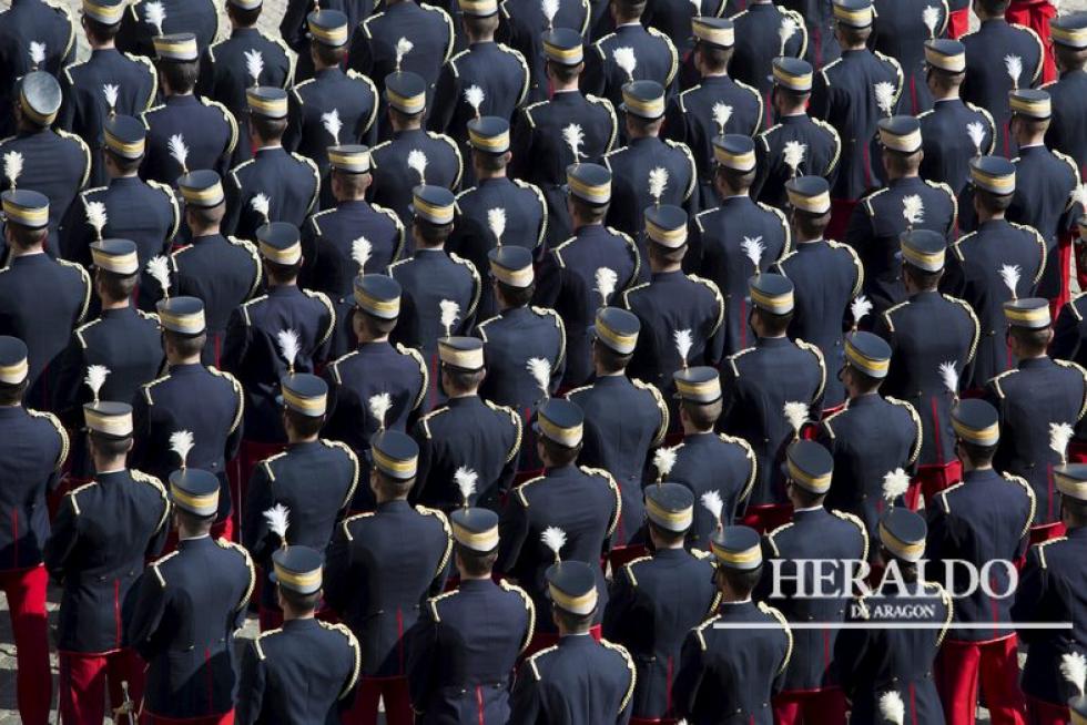 Ceremonia de conmemoración del 133º aniversario de la creación en el Alcázar de Toledo de la Academia General Militar y el 75 aniversario de su tercera época en la capital aragonesa.