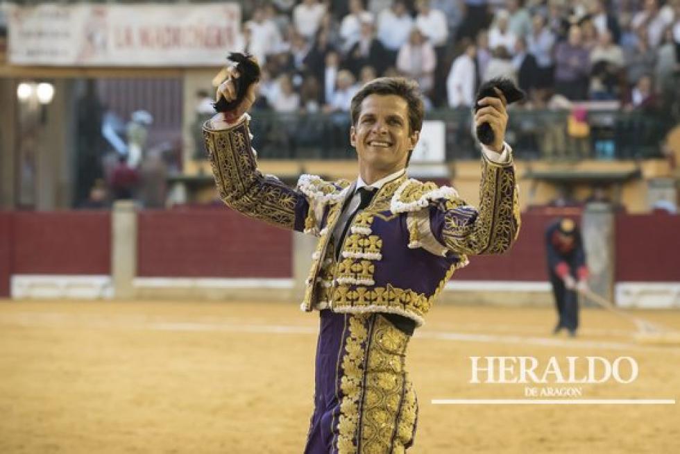 Segunda corrida de feria de las fiestas del Pilar en Zaragoza el 12 de octubre. El Juli, en la plaza de la Misericordia.