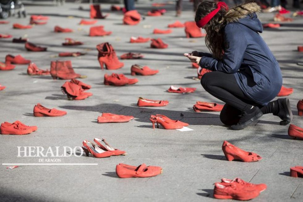 Acto contra la violencia de género el 28 de noviembre en la plaza de España de Zaragoza.