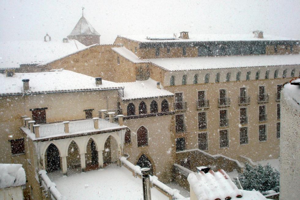 Nieve en La Iglesuela del Cid