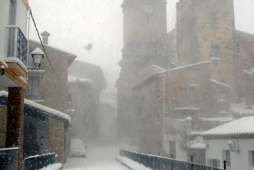 Temporal de nieve y lluvia en Aragón