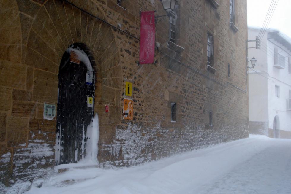 Nieve en La Iglesuela del Cid
